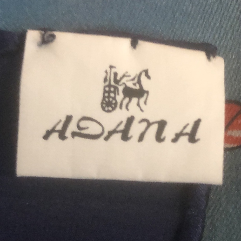 VTG Adana Nautical Theme Square Silk Hand Rolled Scarf - Picture 4 of 15
